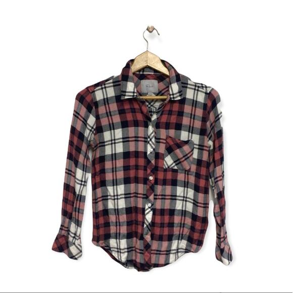 Rails Flannel Red White Plaid Button Shirt S - Picture 1 of 3